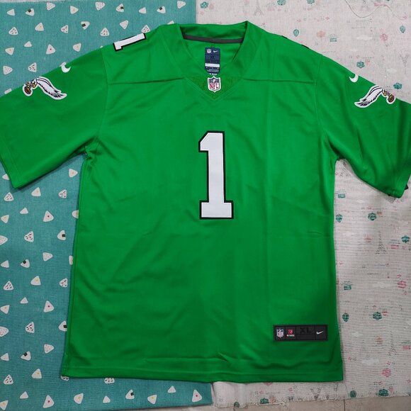 Philadelphia Eagles Kelly Jalen Hurts #1 Green Jersey - Picture 1 of 10